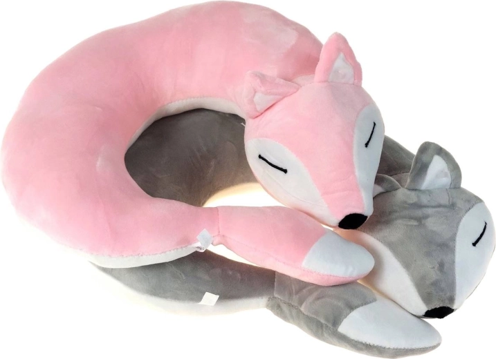 Adar cuscino da viaggio in peluche per il collo volpe 33 × 29 cm - 1 pezzo