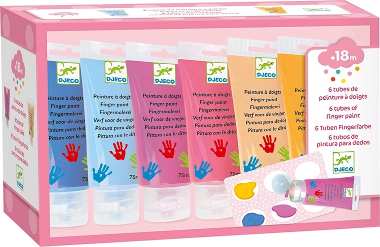 DJECO Colori a dita in tubetto 6x75 ml