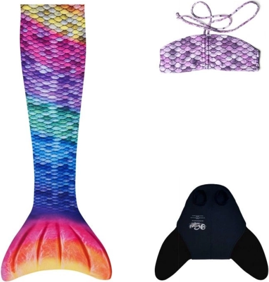 Coda da sirena con monopinna Rainbow e Bikini