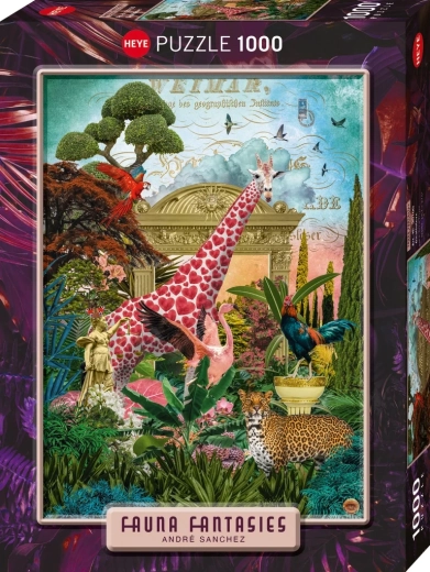 Puzzle Heye Fauna Fantasies: Amore di giraffe, 1000 pezzi