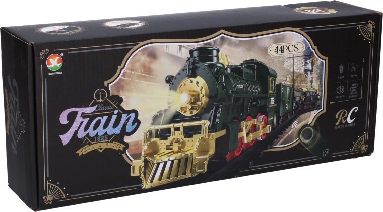 Trenino RC con pista ed effetti di fumo