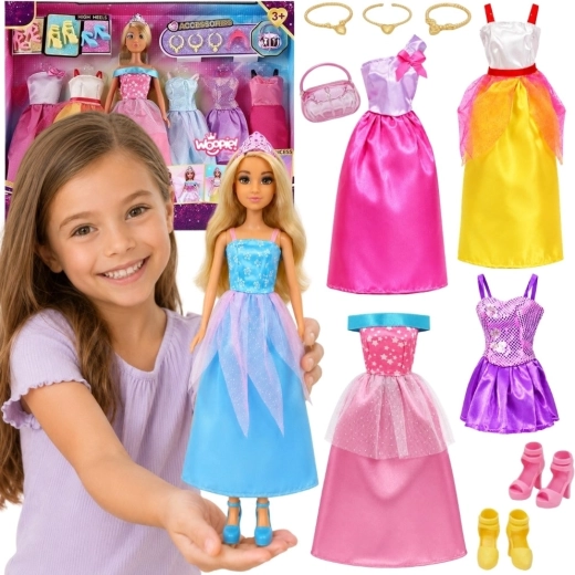 Woopie Royal set di abiti da ballo con bambola e accessori