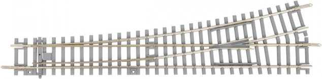 Scambio sinistro Piko con traversine in cemento