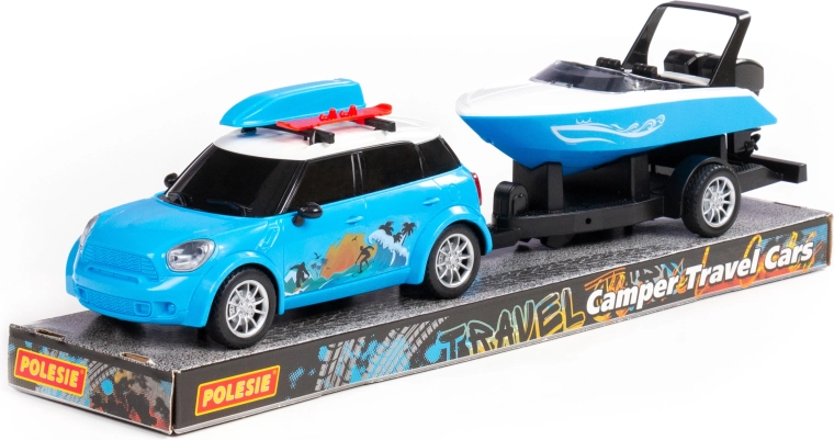 Auto da escursione con rimorchio e barca