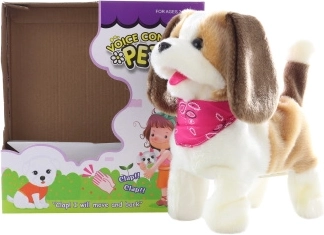 Cagnolino interattivo con foulard attivato dal battito delle mani