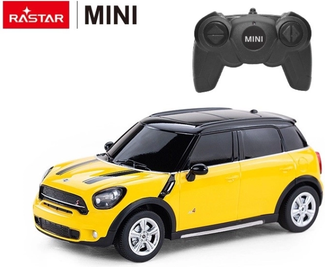 Auto RC Rastar Mini Cooper S Countryman 1:24 gialla - 1 pezzo