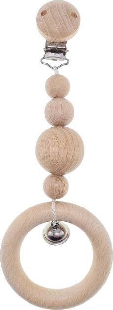 HESS catenella per passeggino con campanellino – naturale, corta