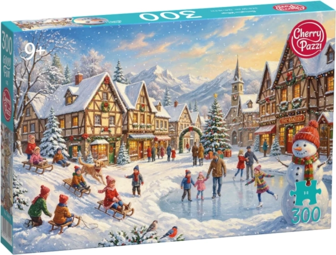 Puzzle Cherry Pazzi villaggio innevato da 300 pezzi