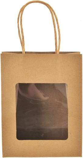 Busta regalo in carta Nature con finestra 14 × 7 × 18 cm