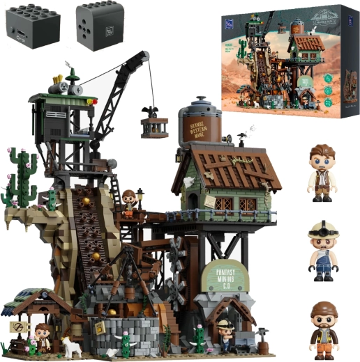 Set di costruzione Pantasy Western Mine – miniera d’oro, 2990 pezzi