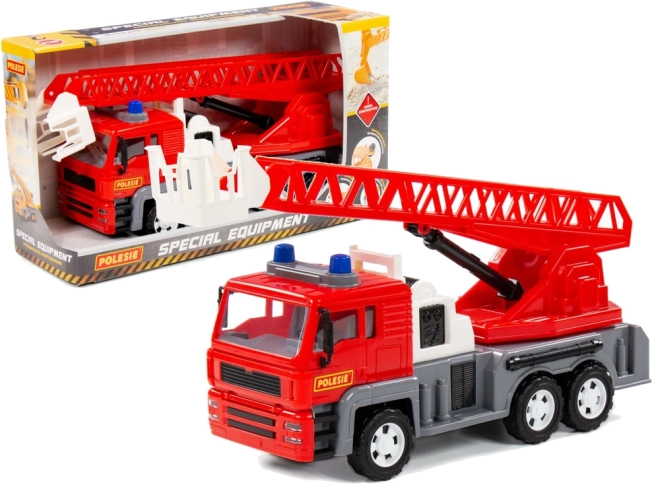 Camion dei pompieri Almaz con scala estensibile 70 cm – rosso