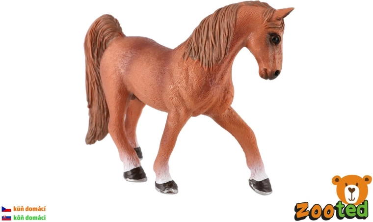 Zooted cavallo domestico sauro – stallone in plastica 15 cm - 1 pezzo