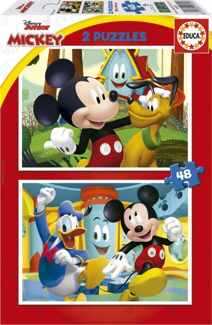 Puzzle EDUCA Mickey Mouse – Parco divertimenti 2×48 pezzi
