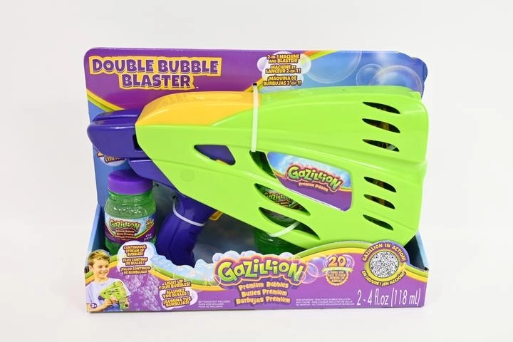 Gazillion Double Bubble Blaster 2v1 macchina per bolle con luci LED