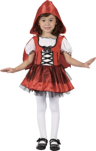 Costume da ragazza rosso 92–104 cm