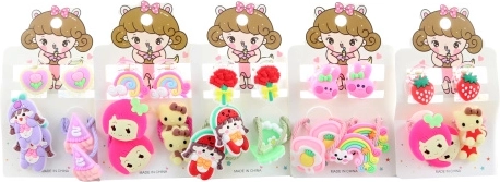 Accessori per capelli per bambini – set di elastici e mollettine