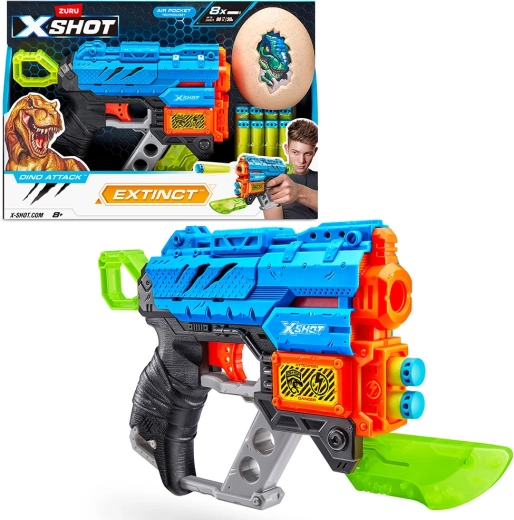 X-Shot Dino Attack Extinct blaster con uovo medio e 8 dardi