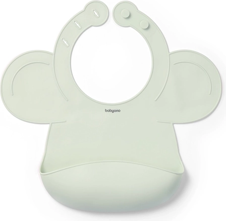 Babyono bavaglino in silicone Sage con tasca