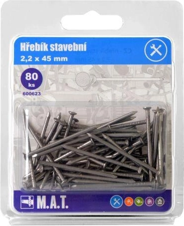 Chiodi da costruzione 45 × 2,2 mm, 80 pz