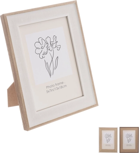 Cornice portafoto in legno 18 × 23 cm, 3 varianti (assort) - 1 pezzo
