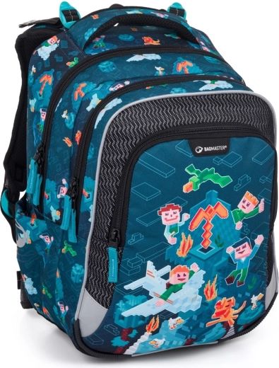 Bagmaster LUMI 24 E zaino scolastico – mondo a cubetti