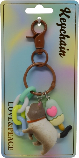 Portachiavi con ciondolo gattino