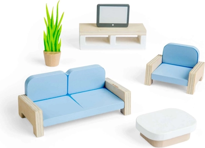 Bigjigs Toys mobili in legno per la casa delle bambole – soggiorno