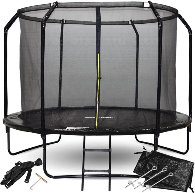 Trampolino da giardino SKYFLYER 304 cm con rete di protezione e scaletta