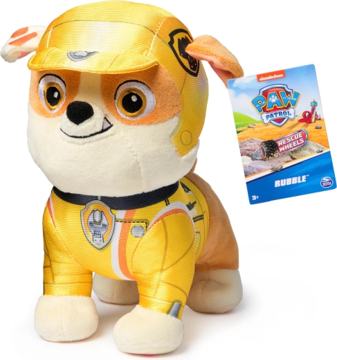 Peluche Rubble di Paw Patrol Rescue Wheels, 20 cm