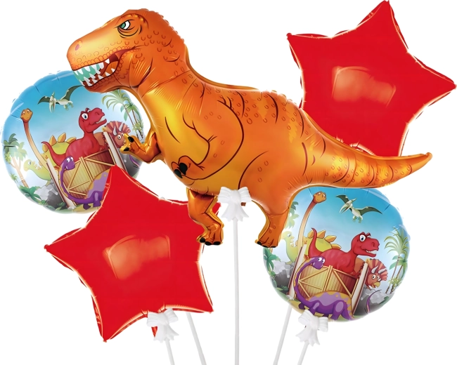 Set di palloncini di compleanno dinosauro, 5 pz