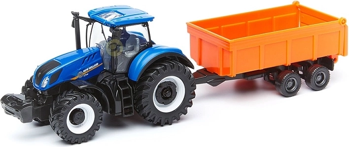 Trattore Bburago New Holland T7.315 con rimorchio