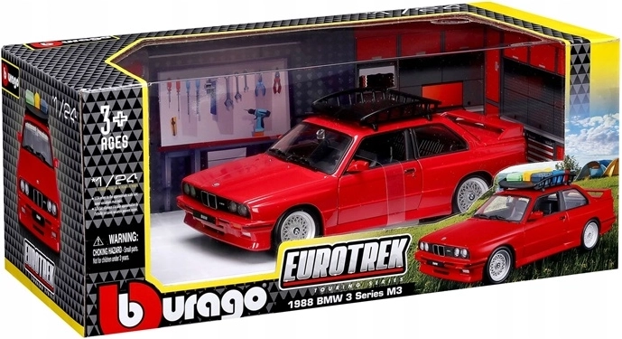 Bburago BMW M3 Touring 1988 in scala 1:24 rosso