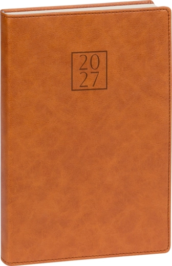 Agenda giornaliera Notique Prestigio 2027, marrone, 15 × 21 cm