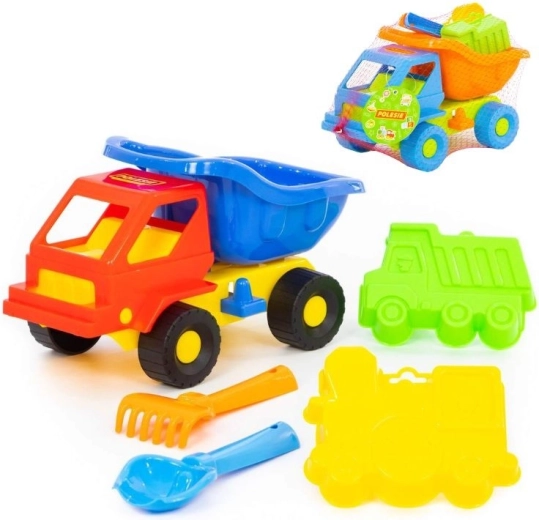 Set da sabbia Auto Kazimír con formine e attrezzi