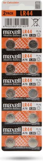 Batteria alcalina a bottone LR44W 1,5 V - 10 pezzi