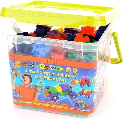 Set di Costruzioni Morphun Junior Starter Rainbow 12 veicoli