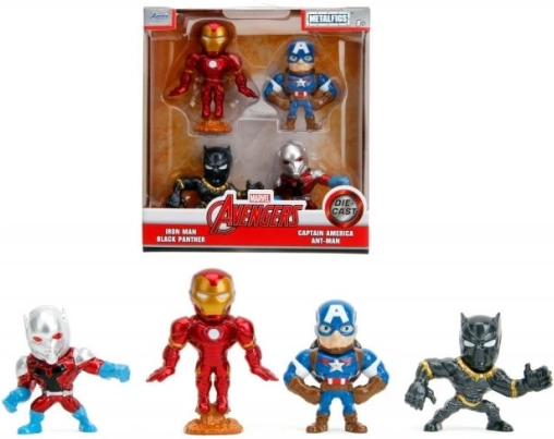 Set di miniature metalliche MARVEL AVENGERS 6 cm – 4 pz