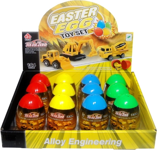 Camion da costruzione in ovetto di plastica – giocattolo da collezione