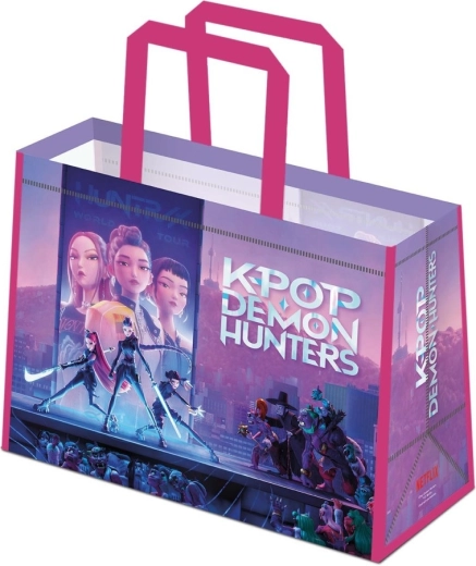 Borsa eco K-pop Demon Hunters con manici rosa