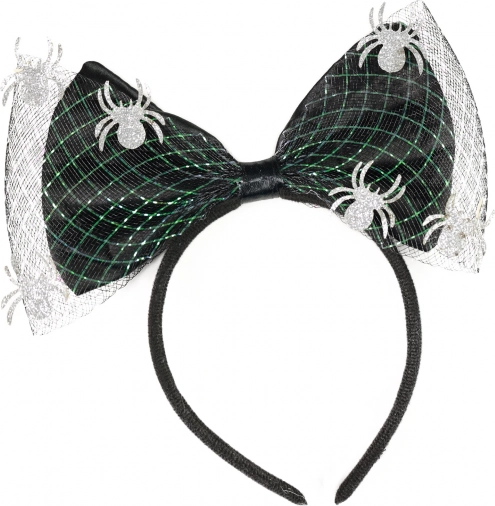 Cerchietto con fiocco e ragni