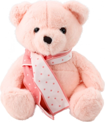 Orsetto di peluche Rosa con sciarpa 35 cm