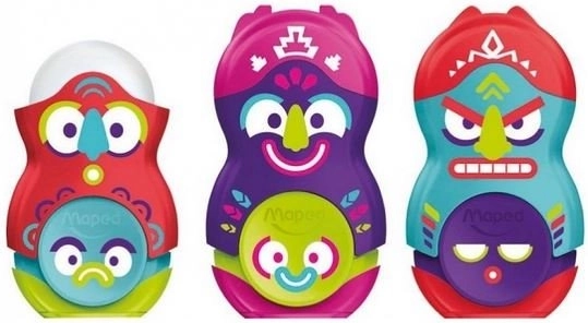 Maped temperamatite con gomma Loopy Totem, assortimento colori