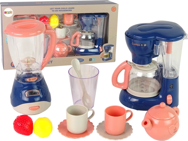Set da cucina per bambini con frullatore e macchina da caffè con luci e suoni
