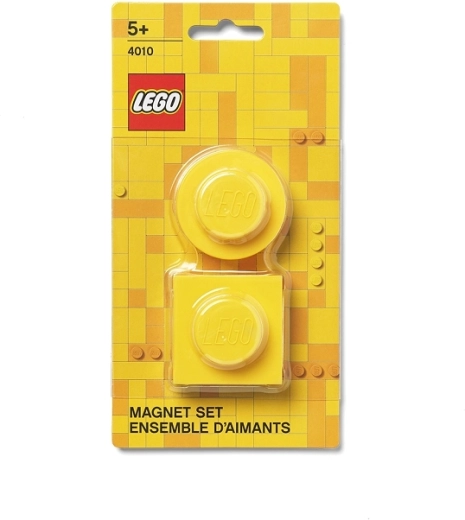 Magneti a forma di mattoncini LEGO, set da 2 pz – giallo