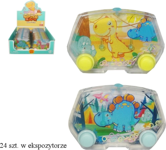 Gioco d’acqua con dinosauri – giocattolo tascabile per riflessi e motricità fine