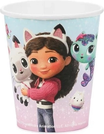 Bicchieri di carta Gabby’s Dollhouse 250 ml (6 pz)