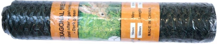 Rete da conigli zincata 13 mm, filo 0,9 mm, altezza 50 cm, confezione 10 m