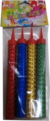 Fontane party colorate 12 cm – 40 s, set da 4 pezzi