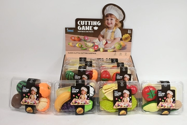 Set di frutta e verdura da tagliare con tagliere e coltello - 1 pezzo
