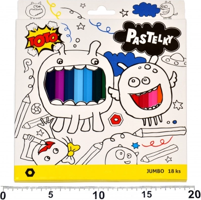 Pastelli Jumbo esagonali 18 pz